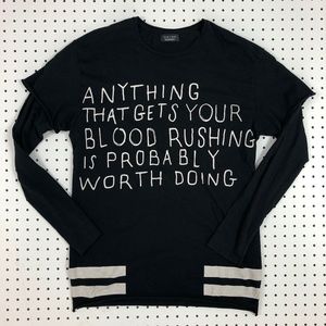 Zara men's long sleeve graphic t-shirt